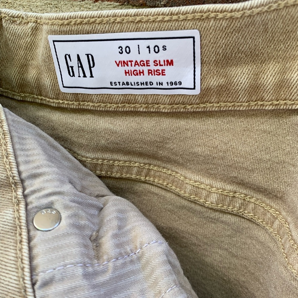 GAP Women’s Denim Vintage Slim High Rise Pants, Sz 10 - Picture 4 of 5
